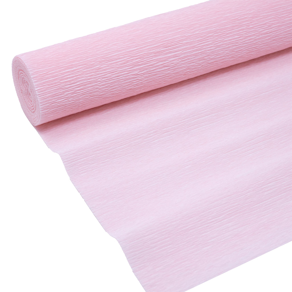 Papier crépon de qualité supérieure pour jardiniers et fleuristes - 50 x 250 cm - teinté rose - imperméable et résistant à la lumière