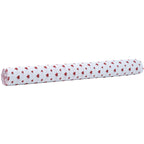 Papier crépon de qualité supérieure pour jardinier et fleuriste - 50 x 250 cm - blanc à cœurs rouges - imperméable et résistant à la lumière