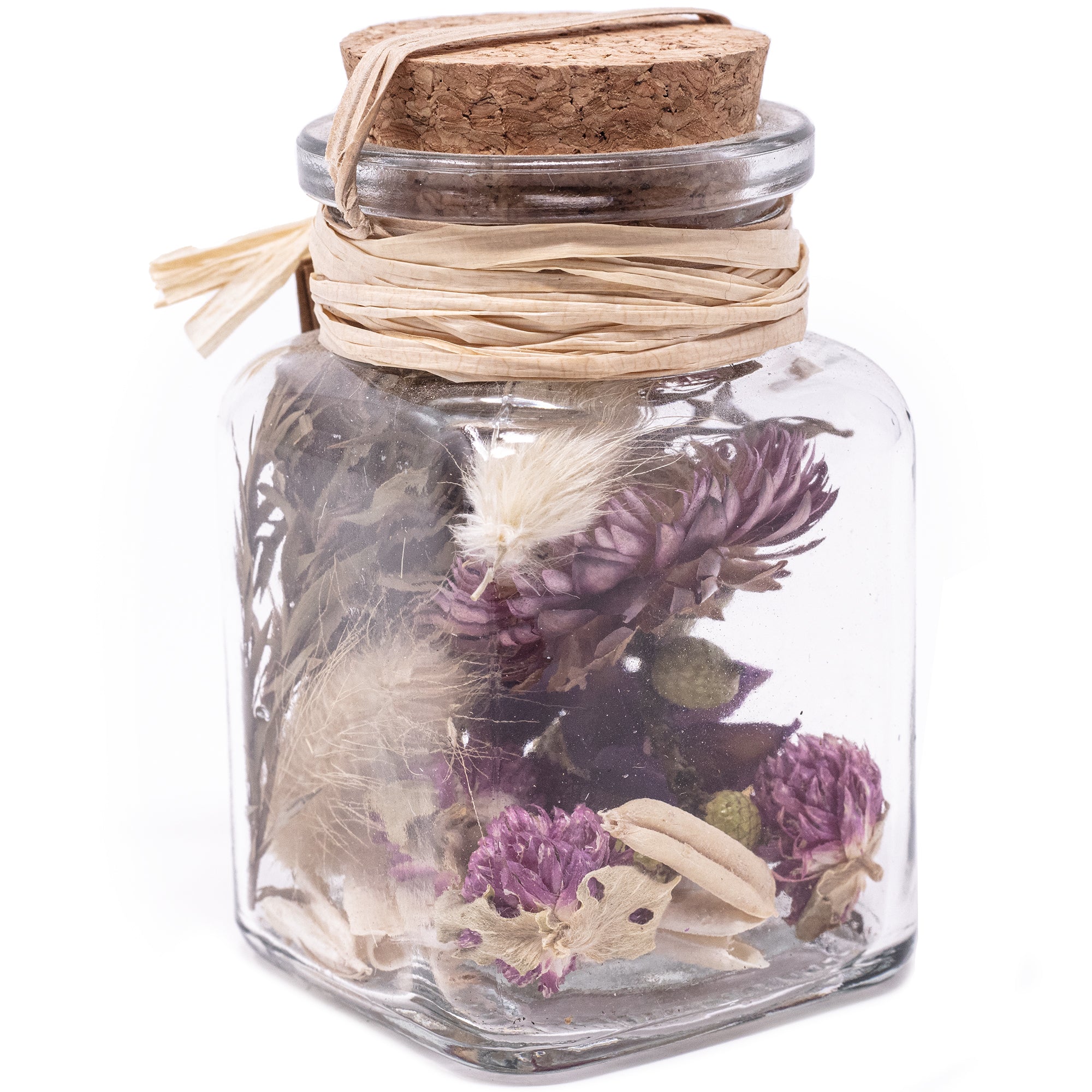 Assortment of dried flowers in a bottle - 5.5x9 cm - 1 piece
