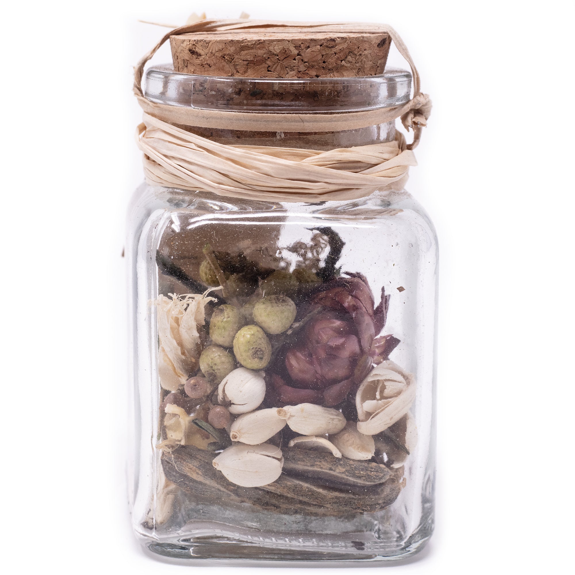 Assortment of dried flowers in a bottle - 5.5x9 cm - 1 piece