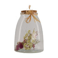 Getrocknete Blumen im Glas natur - 13x13x15 cm