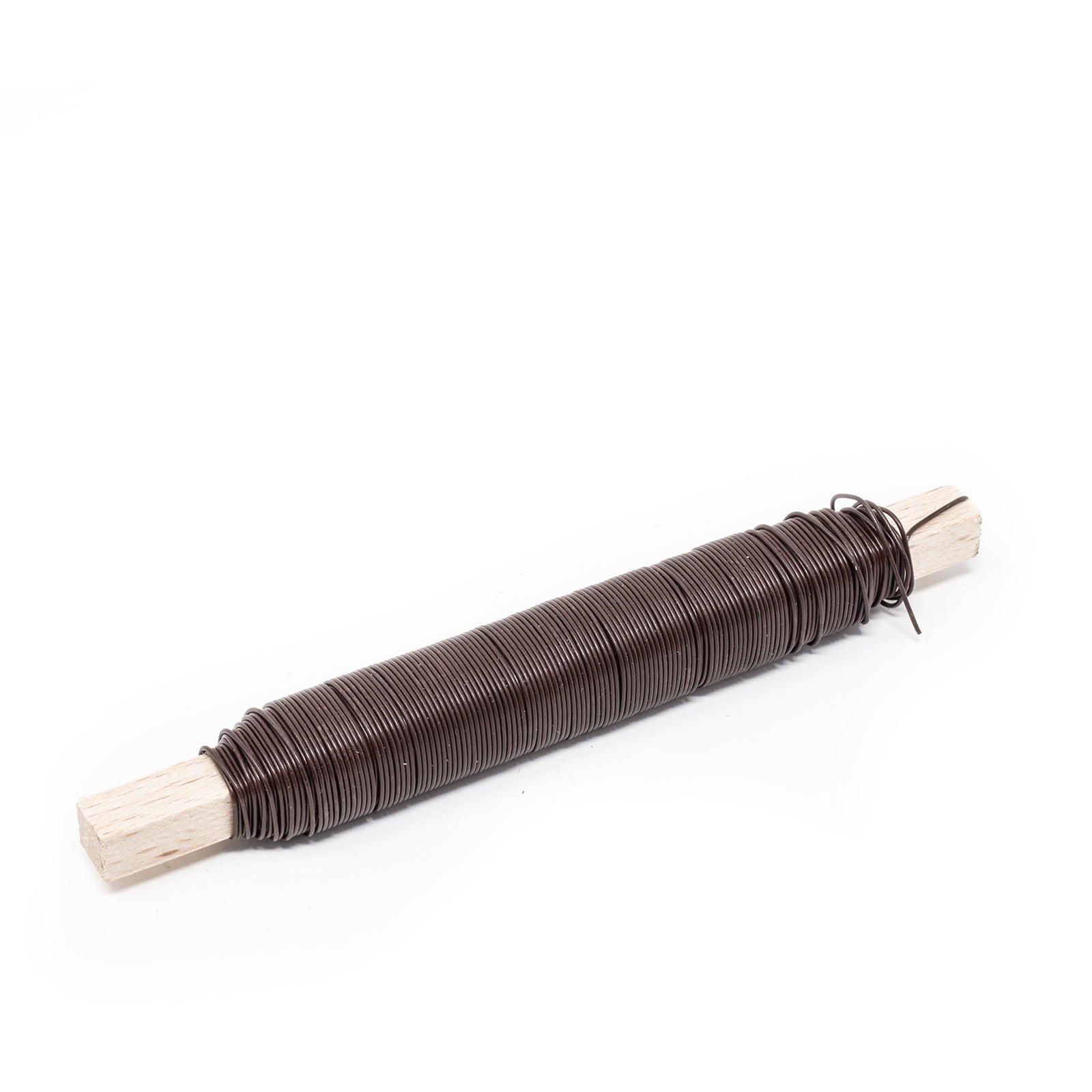 Wickeldraht Holzstab - braun - 0,65 mm, 38 m - 2,5 kg