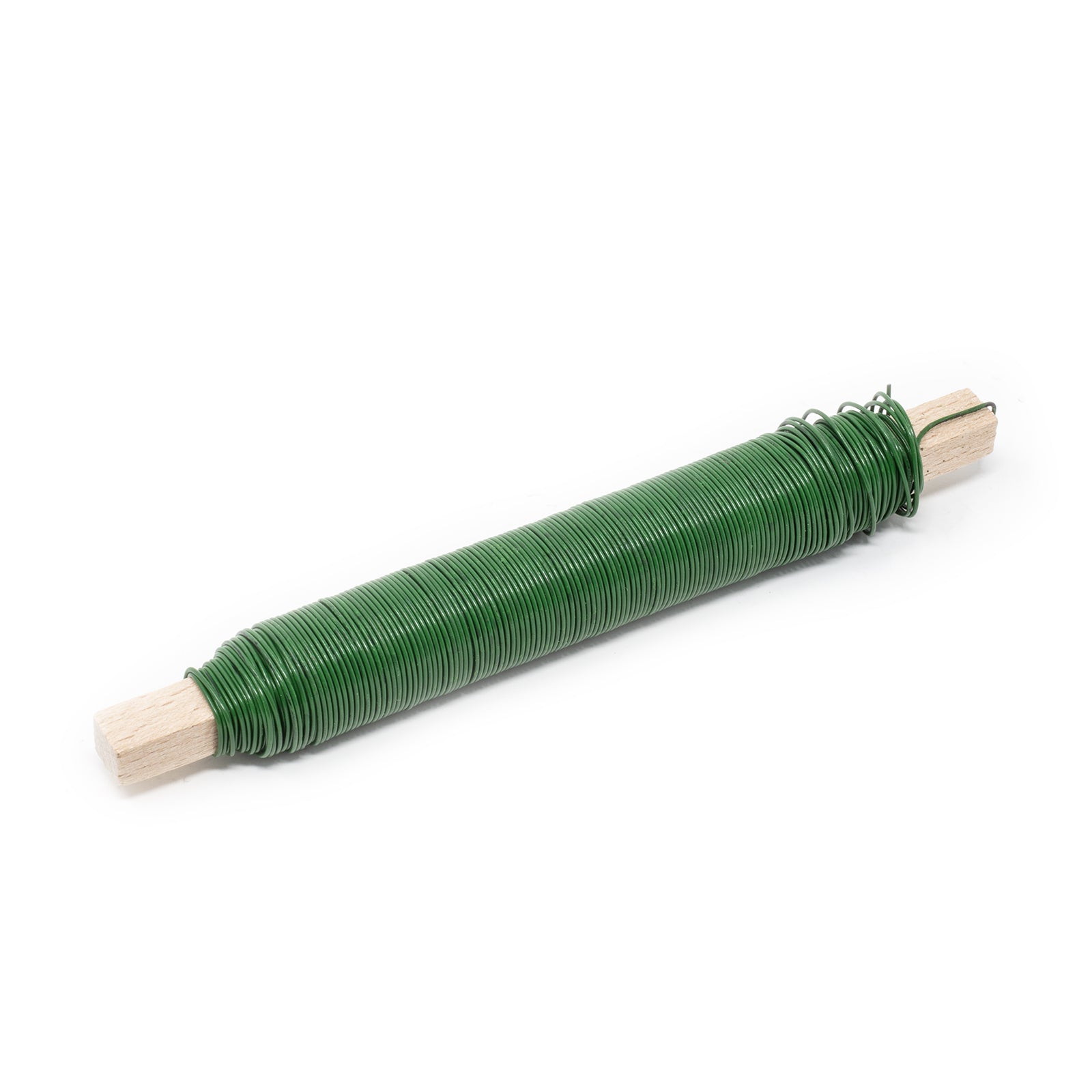 Wickeldraht Holzstab grün - 0,65 mm, 38 m - 1 Stück