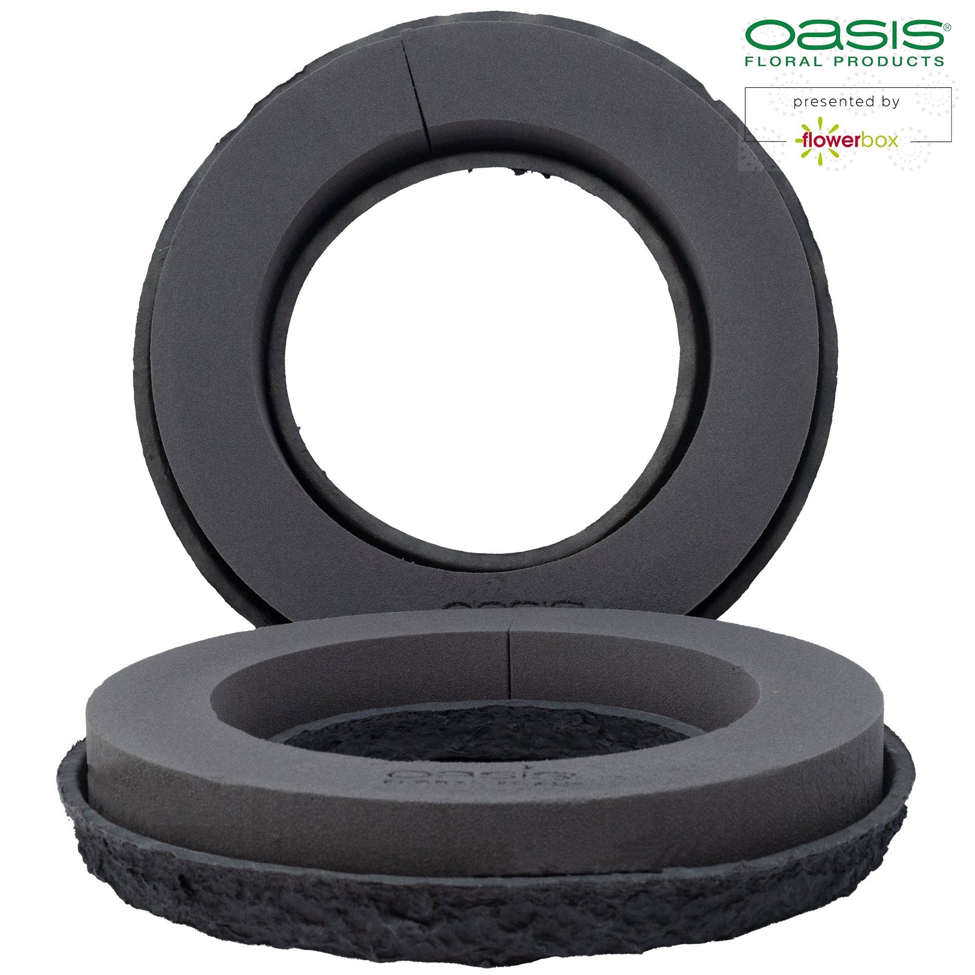 Bague OASIS® BLACK BIOLIT®, diamètre extérieur 32 cm - diamètre intérieur 17,5 cm - 2 pièces