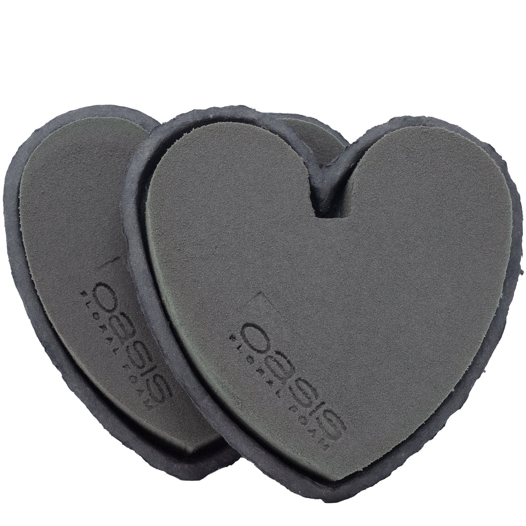 OASIS® BLACK BIOLIT® Herzen - 17 x 17 x 4 cm -2 Stück