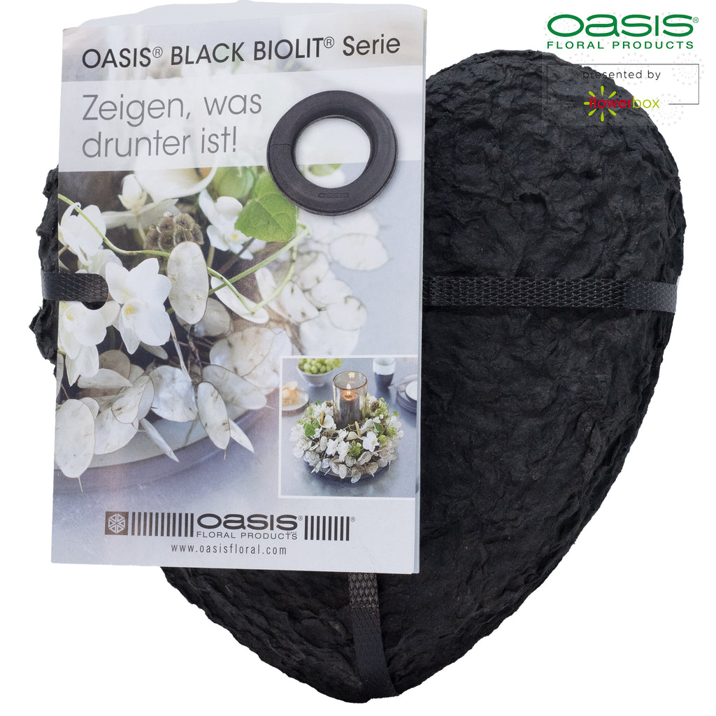 OASIS® BLACK BIOLIT® Herzen - 17 x 17 x 4 cm -2 Stück