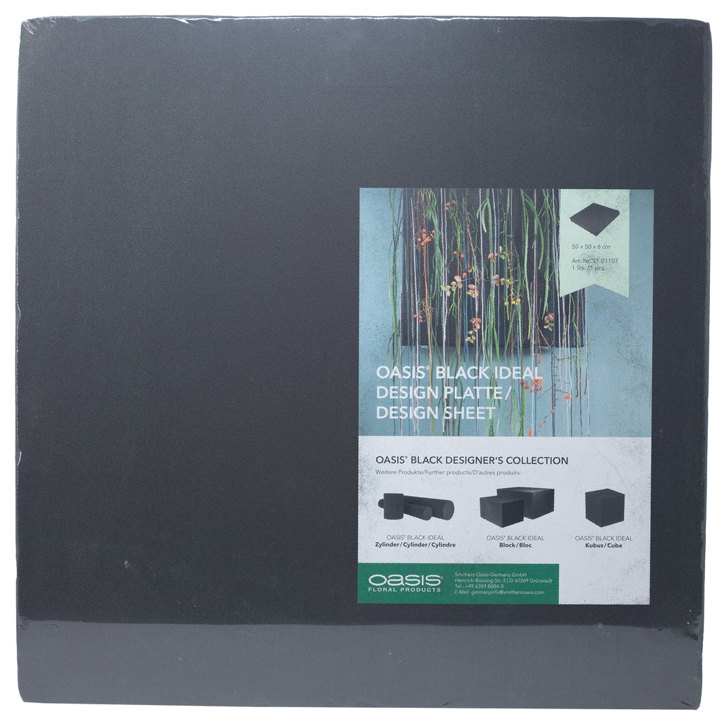 OASIS® BLACK IDEAL Design Platte - Designer's Collection - 50 x 50 x 6 cm