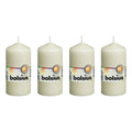 Set of 4 pillar candles - Height 12 cm - Diameter 5.8 cm - Ivory