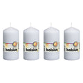 Set of 4 pillar candles - Height 12 cm - Diameter 5.8 cm - White