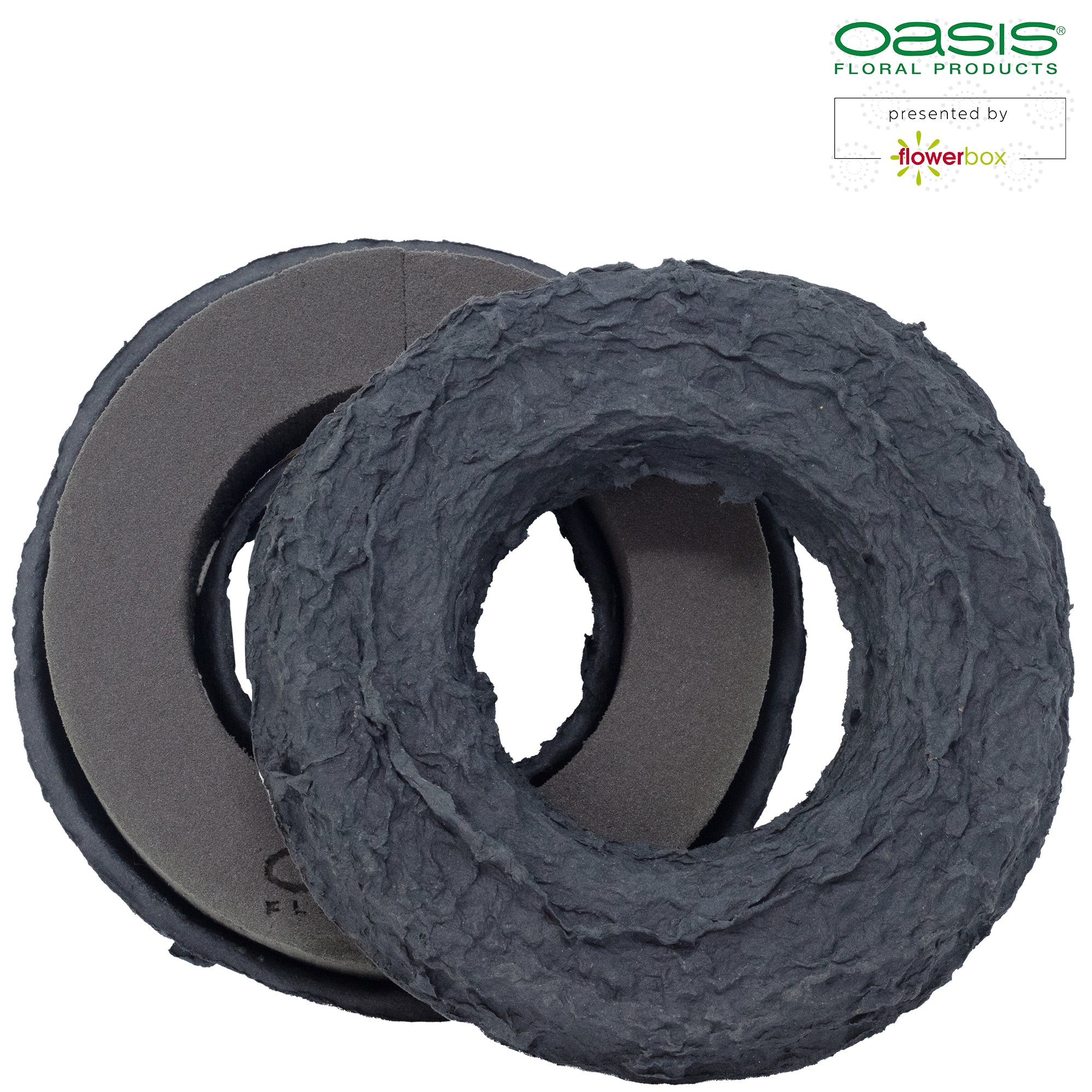Bague OASIS® BLACK BIOLIT®, diamètre extérieur 18 cm - diamètre intérieur 6,5 cm - 2 pièces