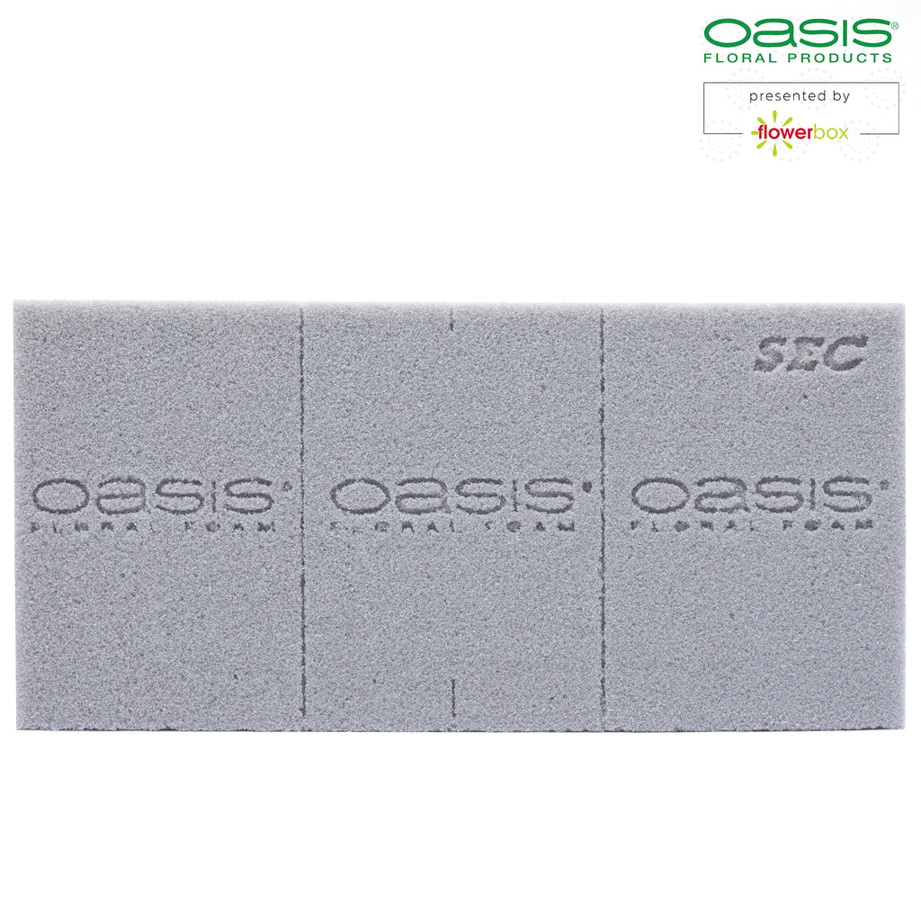 3x Original OASIS® SEC Steckschaum für Trockenblumen - Steckmasse Blumen - Trockensteckschaum Hochzeit Geburtstag Kirche Ziegelform