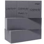 3x Original OASIS® BLACK IDEAL maxlife Steckschaum für längere Haltbarkeit bei Frischblumen - Steckmasse Blumen - Nasssteckschaum Hochzeit Geburtstag Kirche Ziegelform