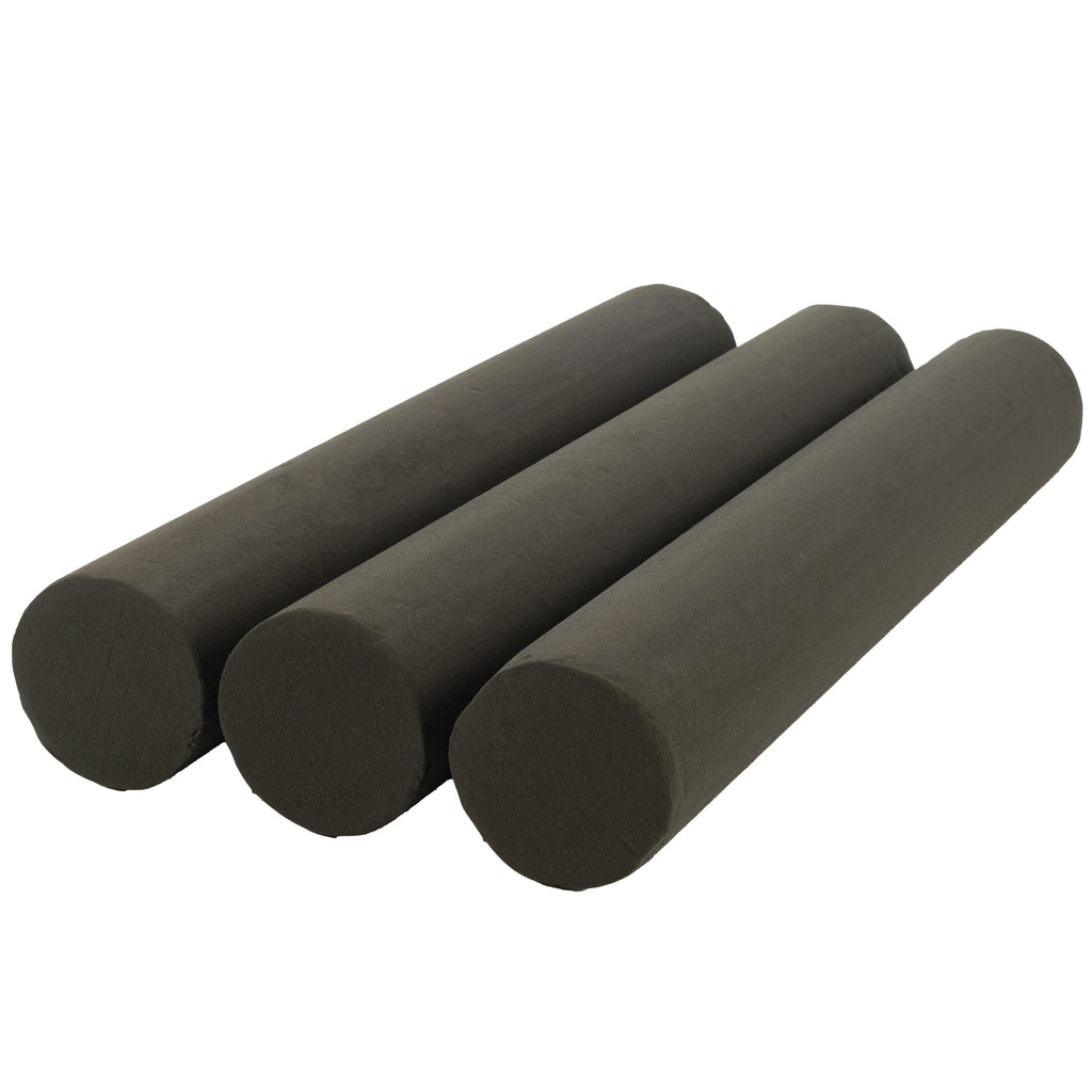 Tige cylindrique OASIS® BLACK IDEAL, Collection Designer - Hauteur 55 cm - Diamètre 8 cm - 3 pièces