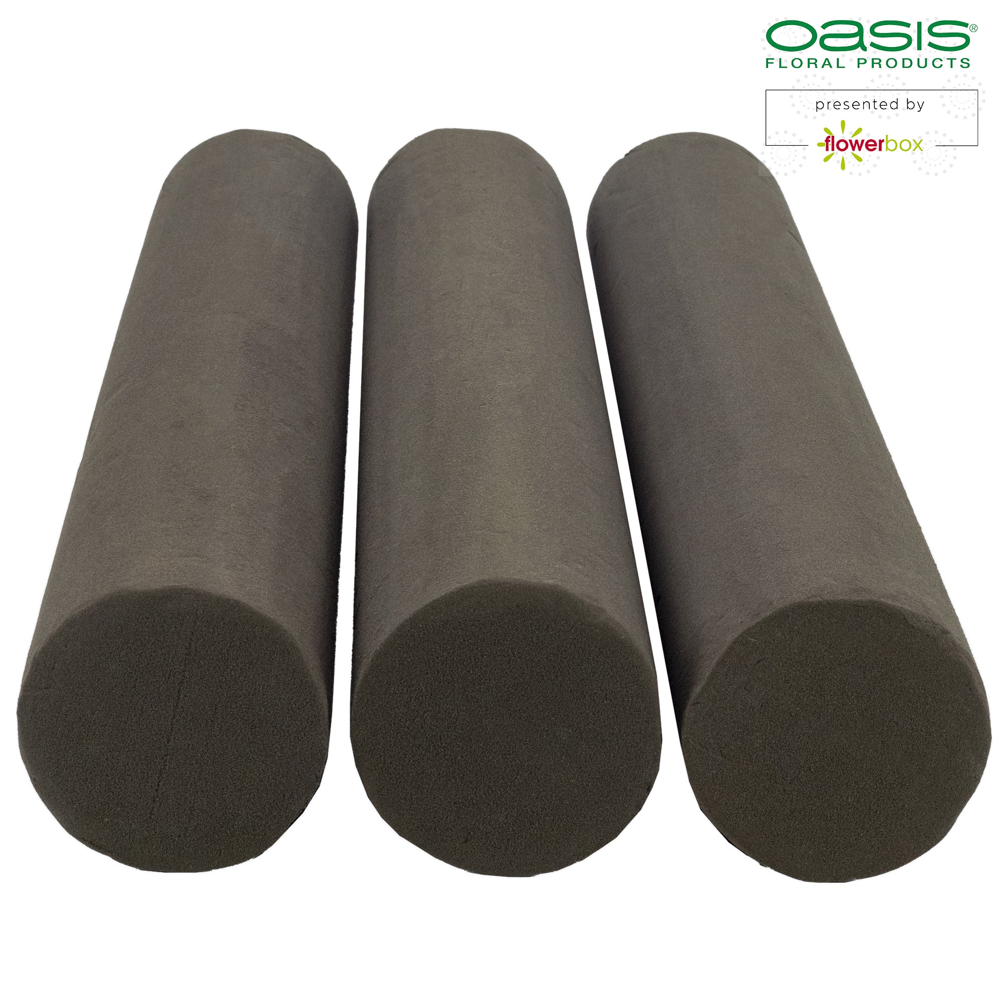 Tige cylindrique OASIS® BLACK IDEAL, Collection Designer - Hauteur 55 cm - Diamètre 8 cm - 3 pièces