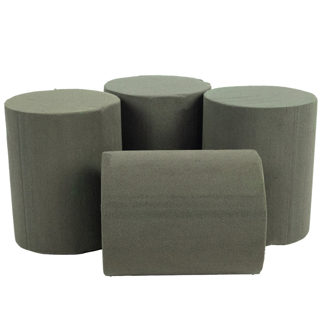 Tige cylindrique OASIS® BLACK IDEAL, Collection Designer - Hauteur 15 cm - Diamètre 12 cm - Lot de 4