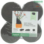 Tige cylindrique OASIS® BLACK IDEAL, Collection Designer - Hauteur 15 cm - Diamètre 12 cm - Lot de 4