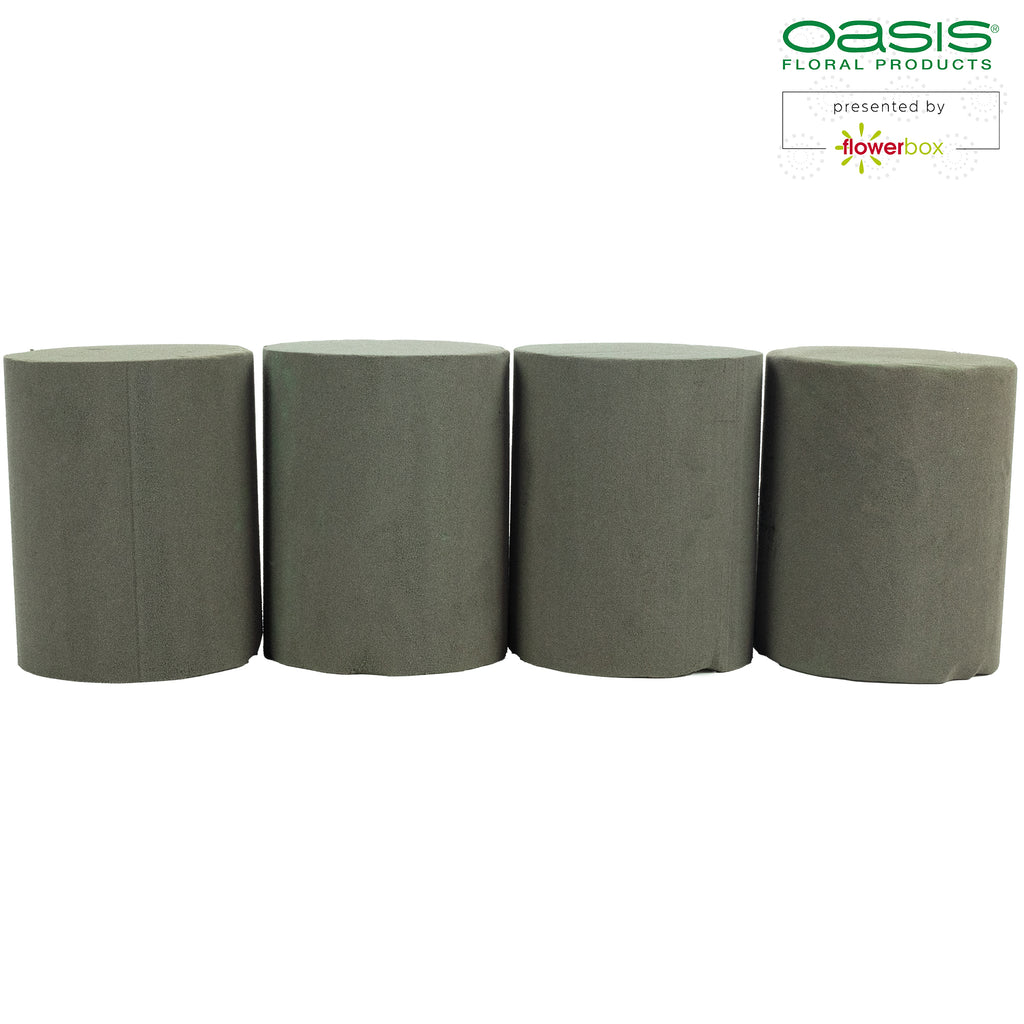 Tige cylindrique OASIS® BLACK IDEAL, Collection Designer - Hauteur 15 cm - Diamètre 12 cm - Lot de 4