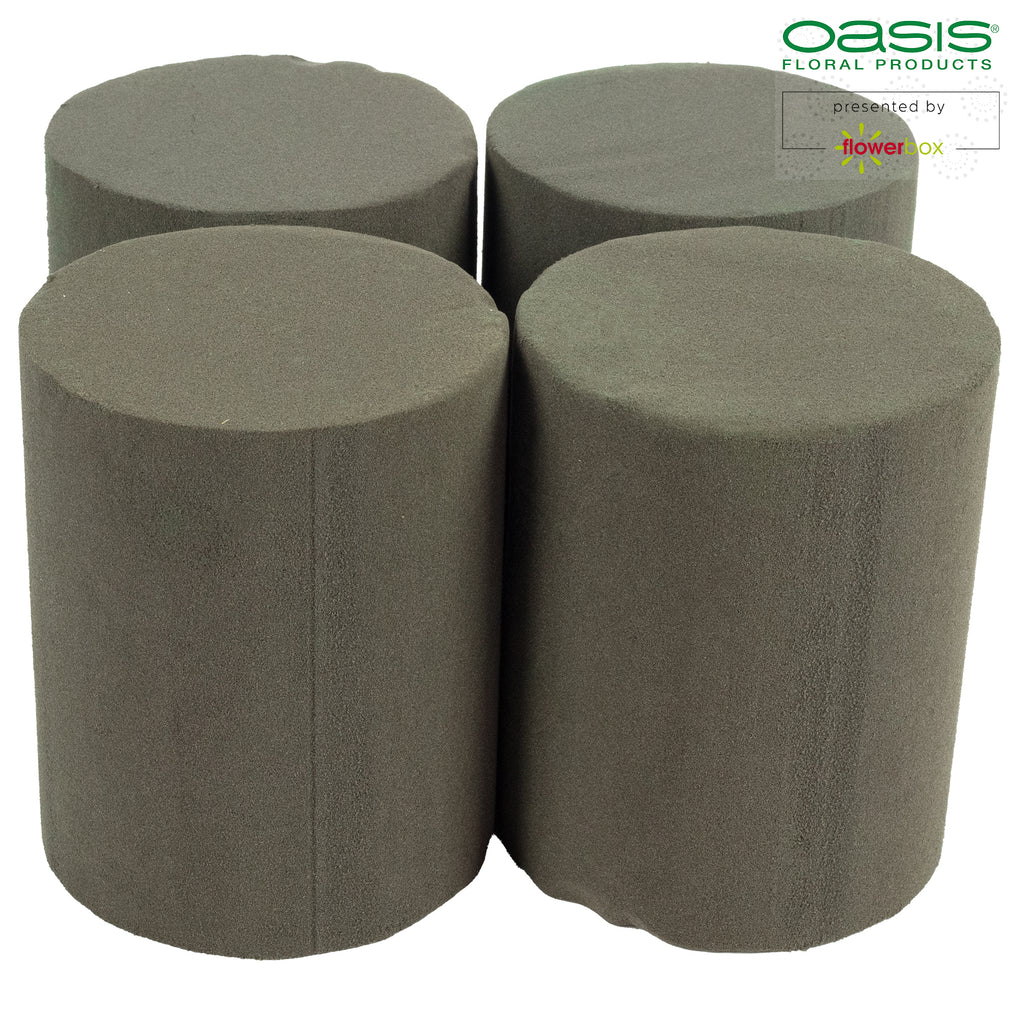 Tige cylindrique OASIS® BLACK IDEAL, Collection Designer - Hauteur 15 cm - Diamètre 12 cm - Lot de 4