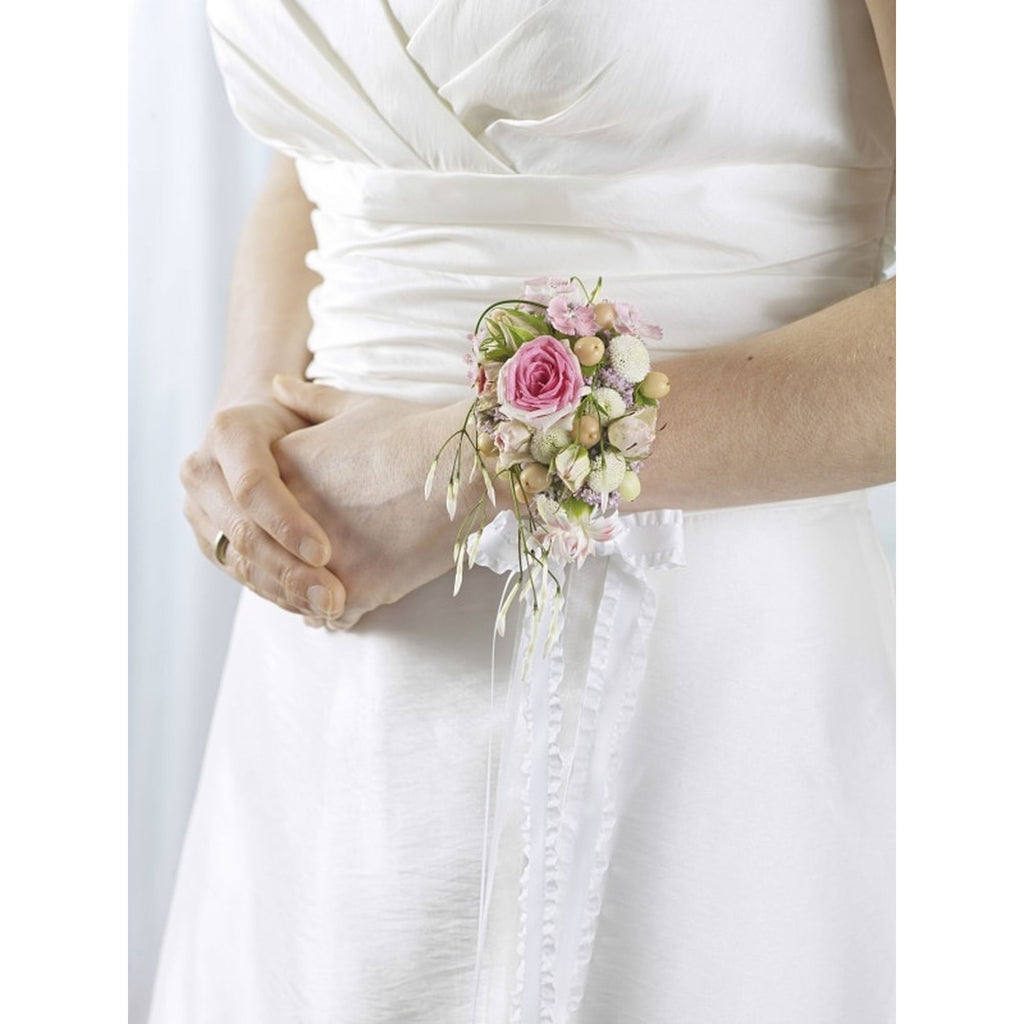 Wrap Wristlet Armband - 2,5 x 23cm - 6 St. - elfenbein