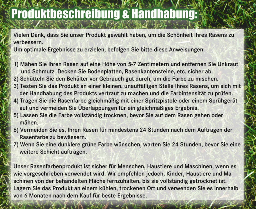 InstaGreen Premium Hecken- & Rasenfarbe - Sofortgrün für Rasen und Hecken, gebrauchsfertig
