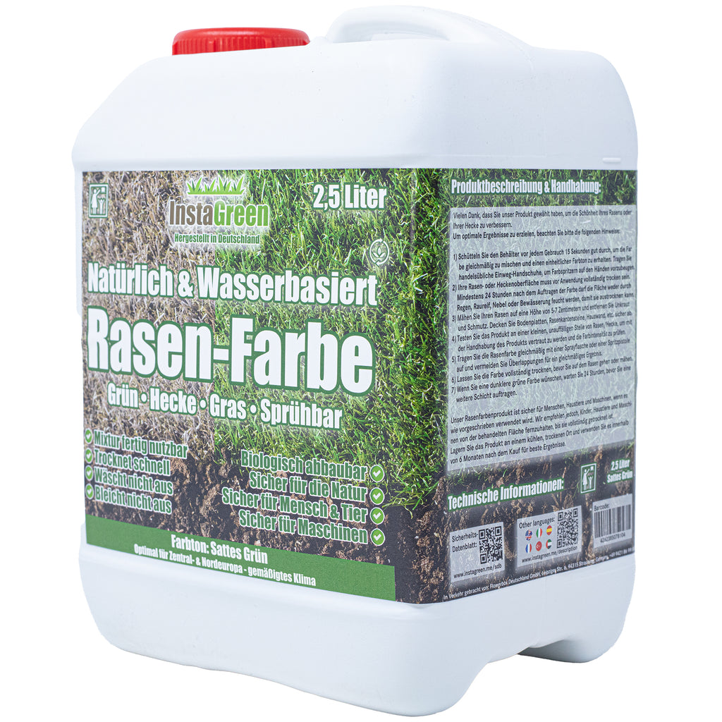 InstaGreen Premium Hecken- & Rasenfarbe - Sofortgrün für Rasen und Hecken, gebrauchsfertig