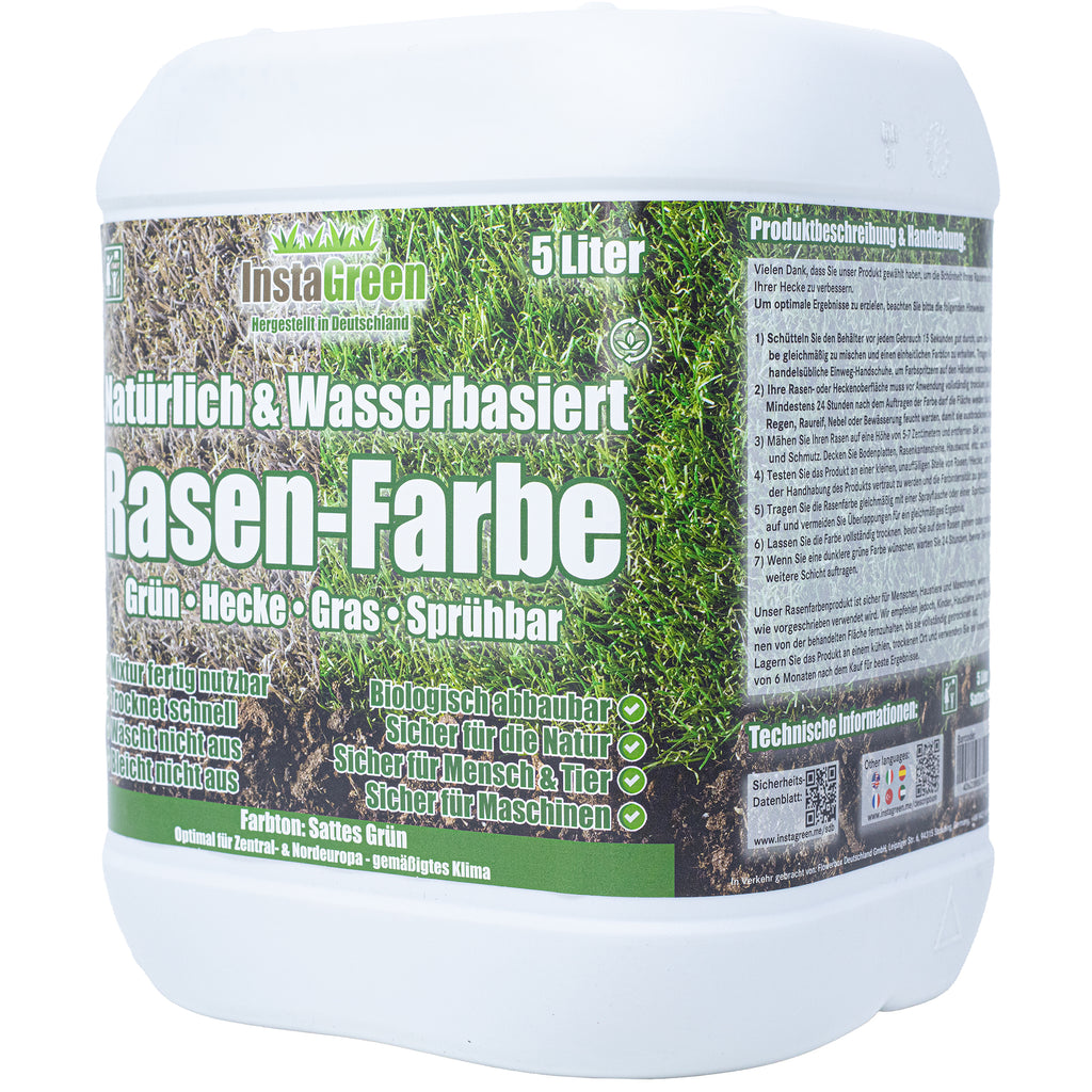 InstaGreen Premium Hecken- & Rasenfarbe - Sofortgrün für Rasen und Hecken, gebrauchsfertig