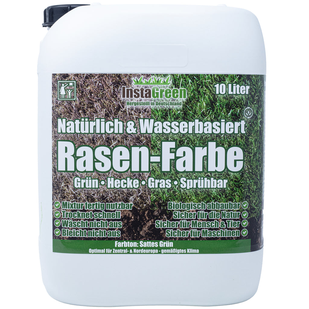 InstaGreen Premium Hecken- & Rasenfarbe - Sofortgrün für Rasen und Hecken, gebrauchsfertig