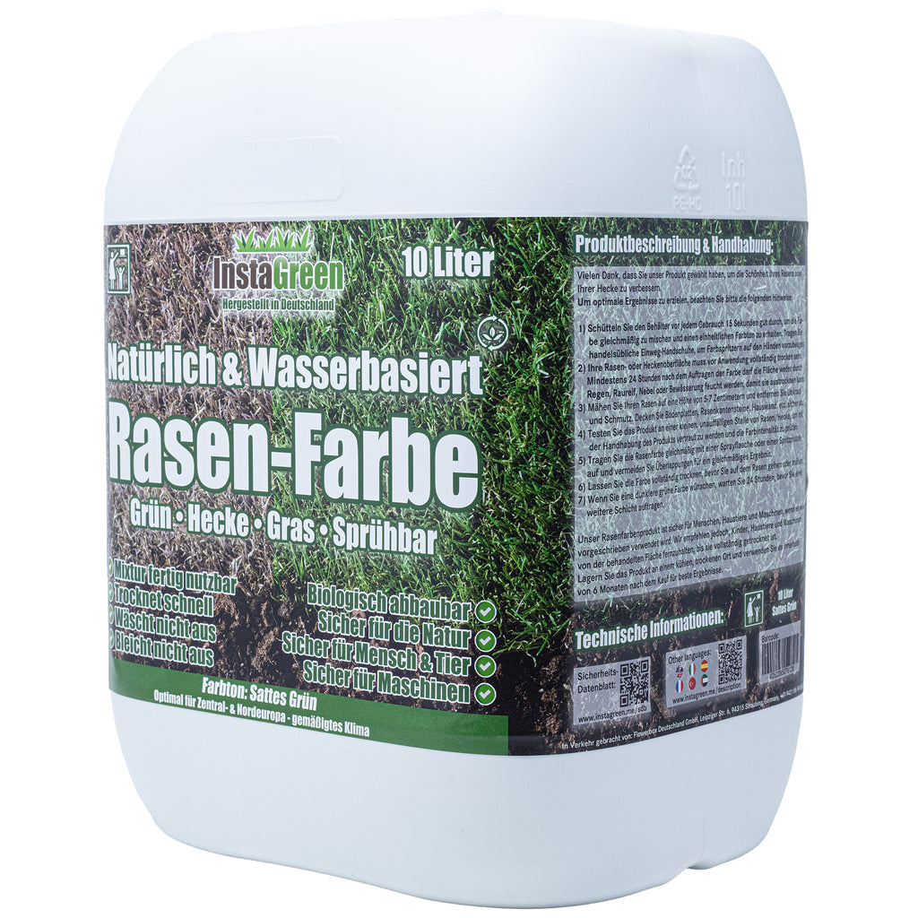InstaGreen Premium Hecken- & Rasenfarbe - Sofortgrün für Rasen und Hecken, gebrauchsfertig