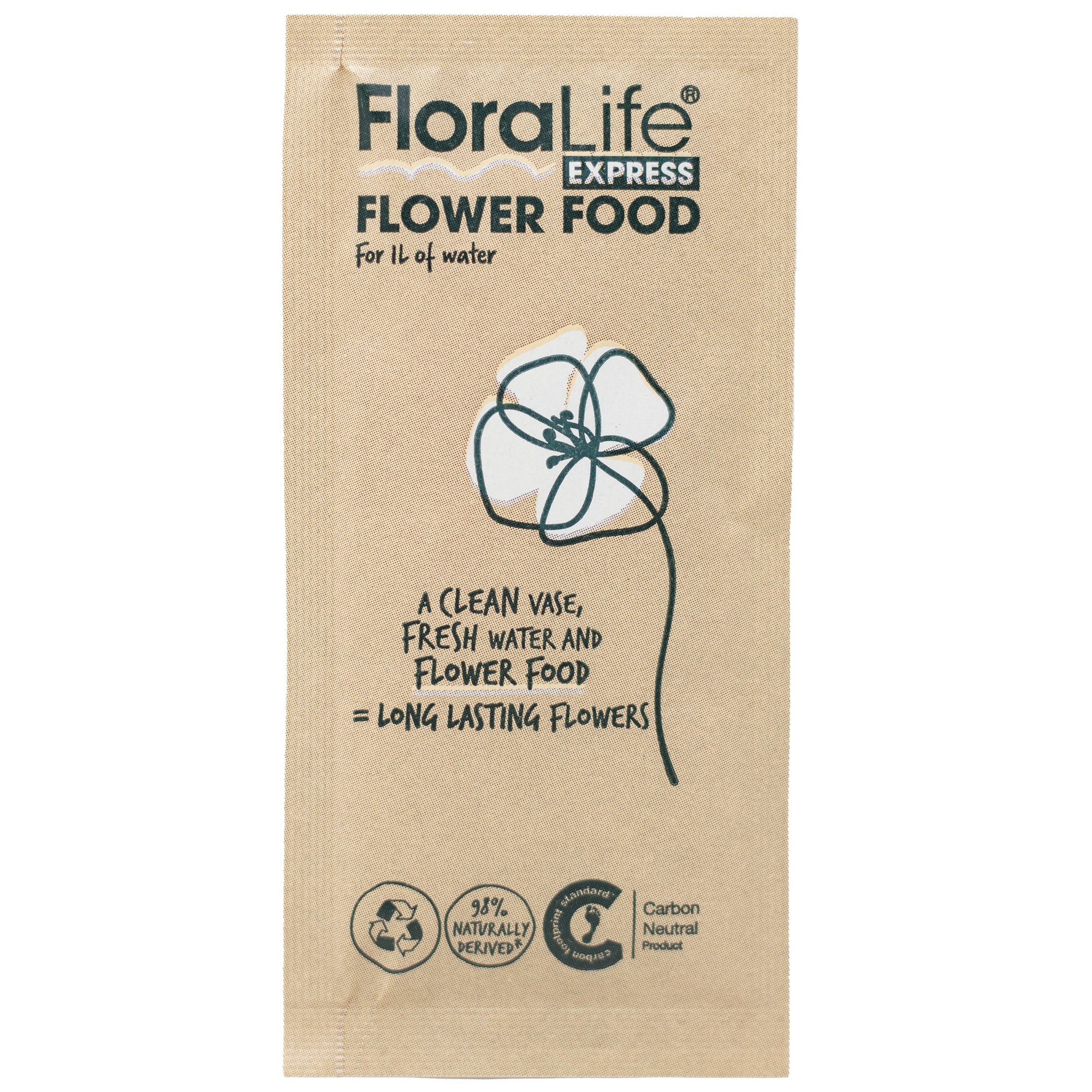 FloraLife® Express Pulver - Papier-Sachets für 1 Liter Wasser - Karton mit 500 Stk.
