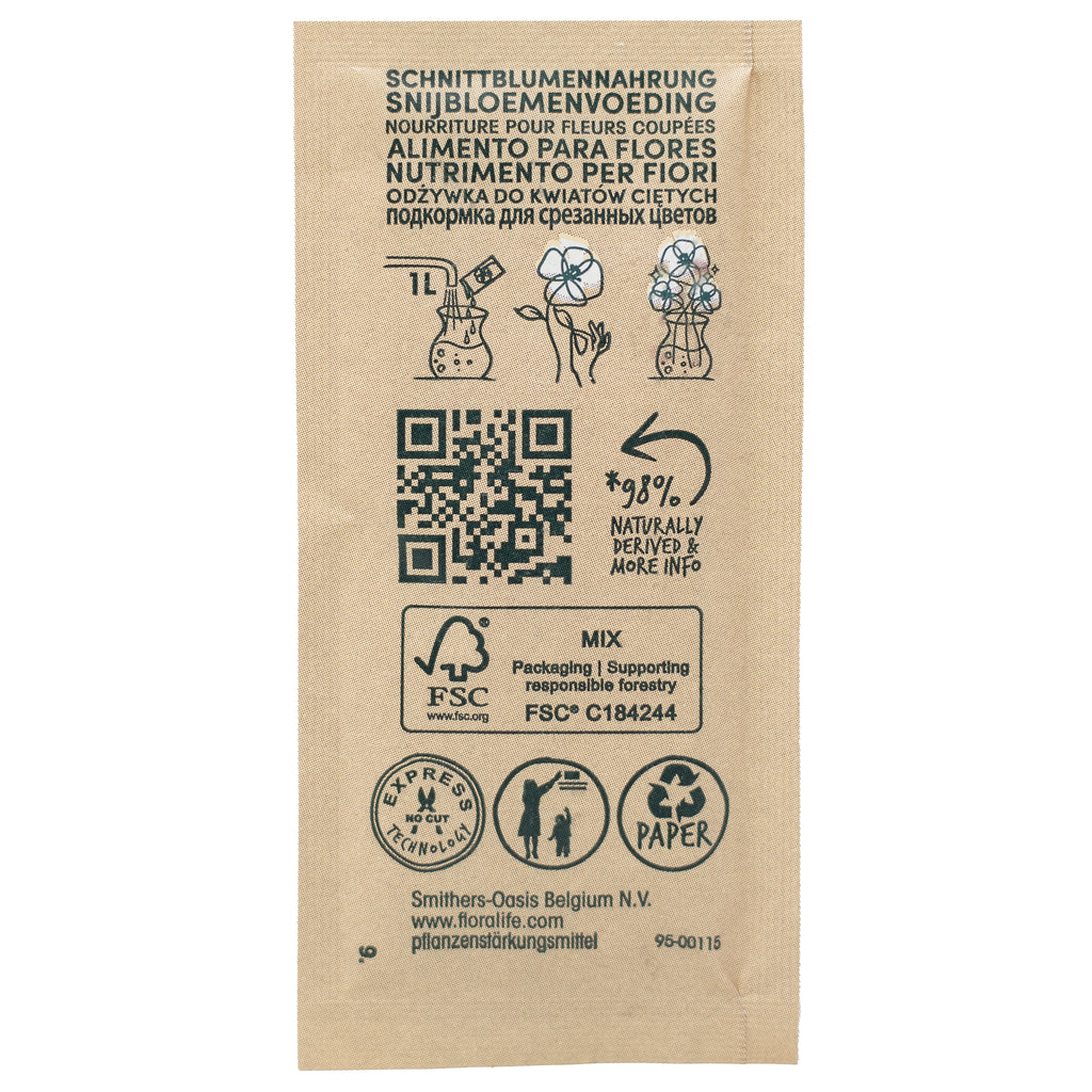 FloraLife® Express Pulver - Papier-Sachets für 1 Liter Wasser - Karton mit 500 Stk.