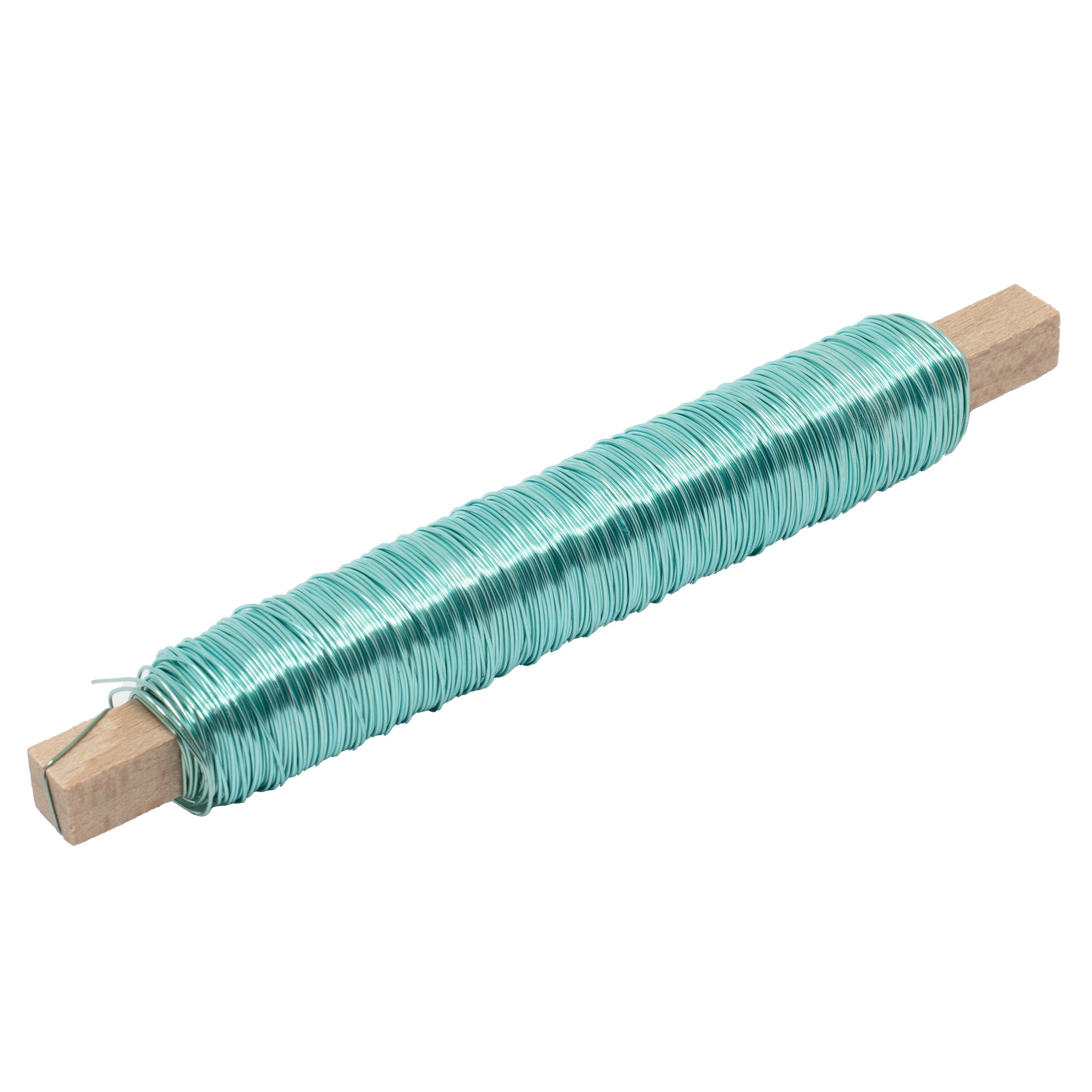 Decolackdraht auf Holzstab - eisblau - 0,50 mm, 50 m, 100 g