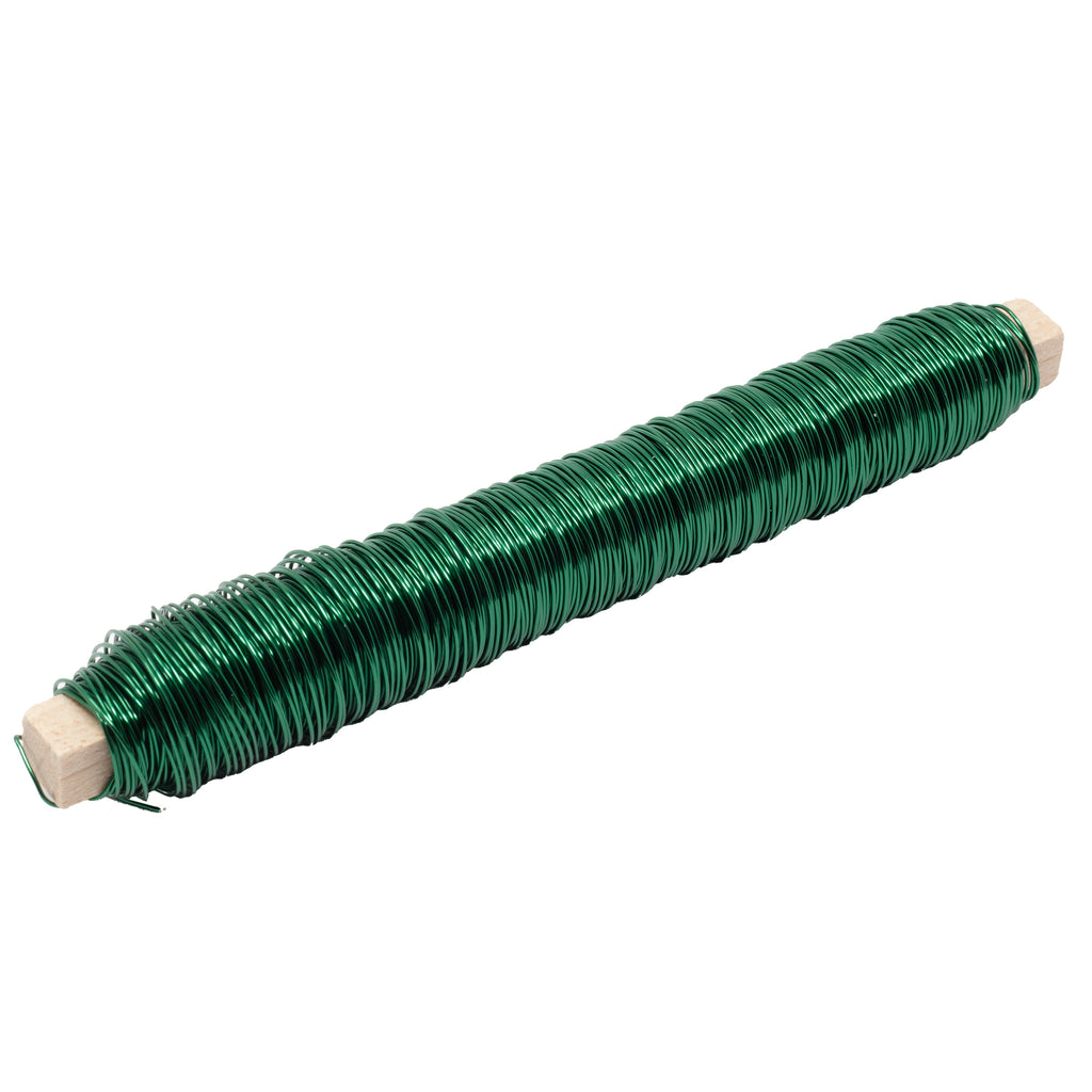 Decolackdraht auf Holzstab - grün - 0,50 mm, 50 m, 100 g