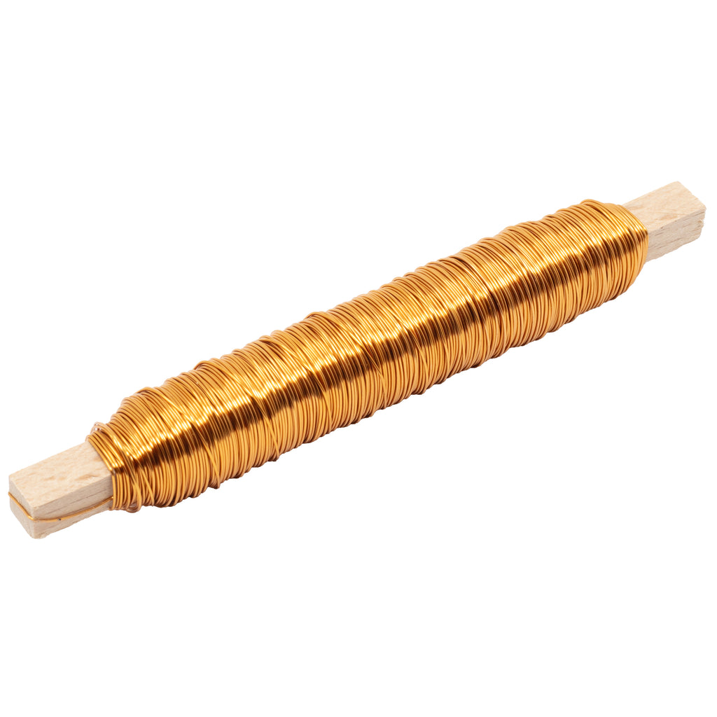 Decolackdraht auf Holzstab - mandarin - 0,50 mm, 50 m, 100 g