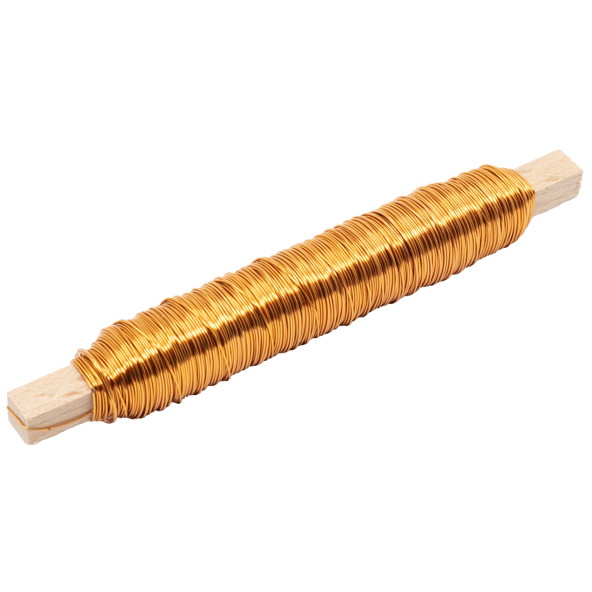 Decolackdraht auf Holzstab - mandarin - 0,50 mm, 50 m, 100 g