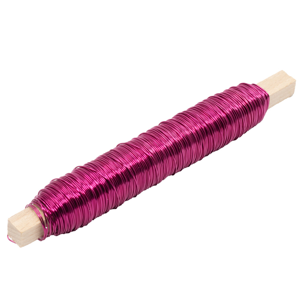 Decolackdraht auf Holzstab - pink - 0,50 mm, 50 m, 100 g