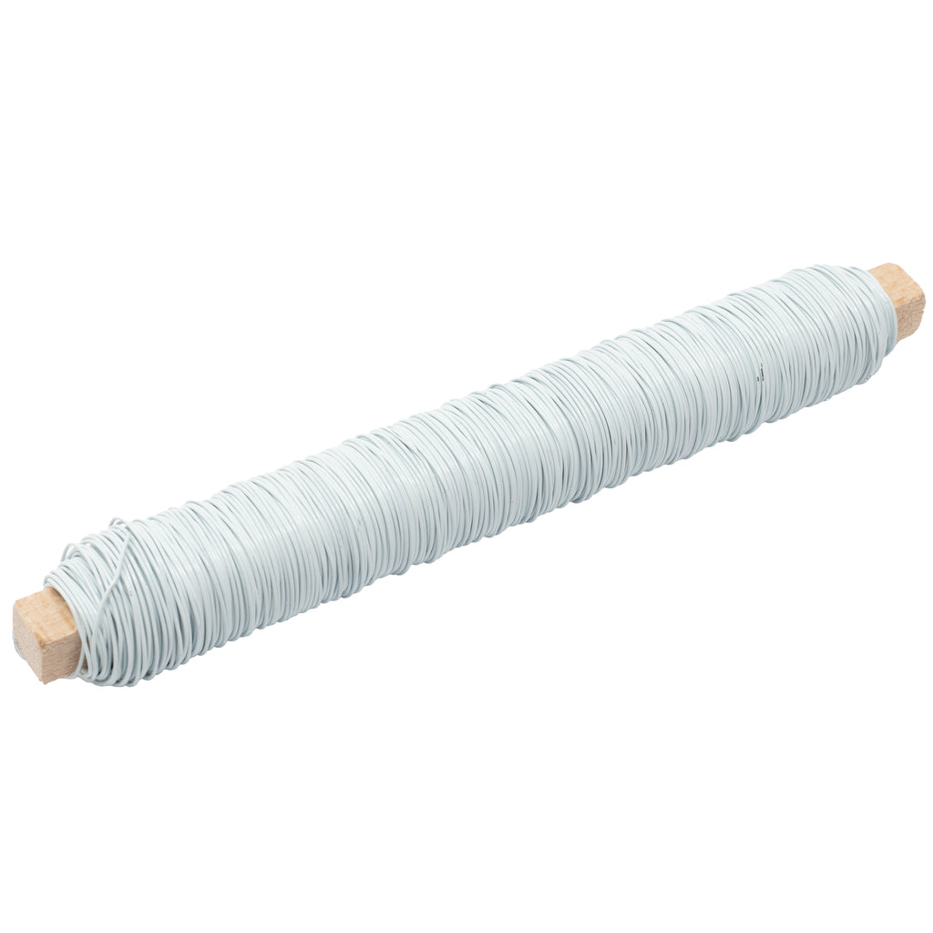 Decolackdraht auf Holzstab - weiß - 0,50 mm, 50 m, 100 g