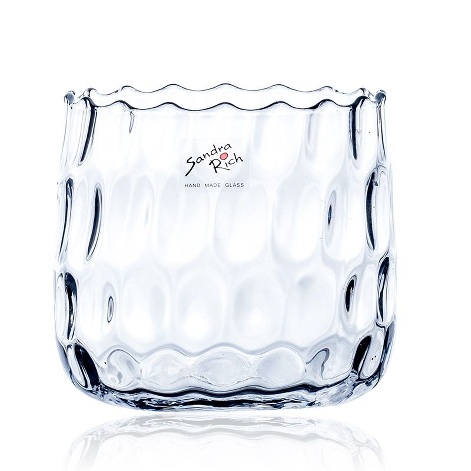 GALAXIE vase optic - Glas, klar - Höhe: 13,0 cm, Ø 13,5 cm