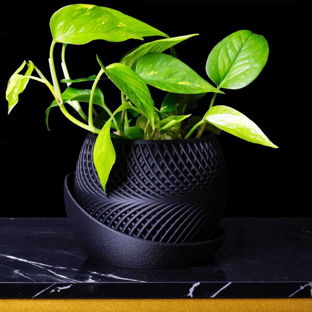 Moderner Übertopf 'Drift' – dekorativer Blumentopf für Zimmerpflanzen