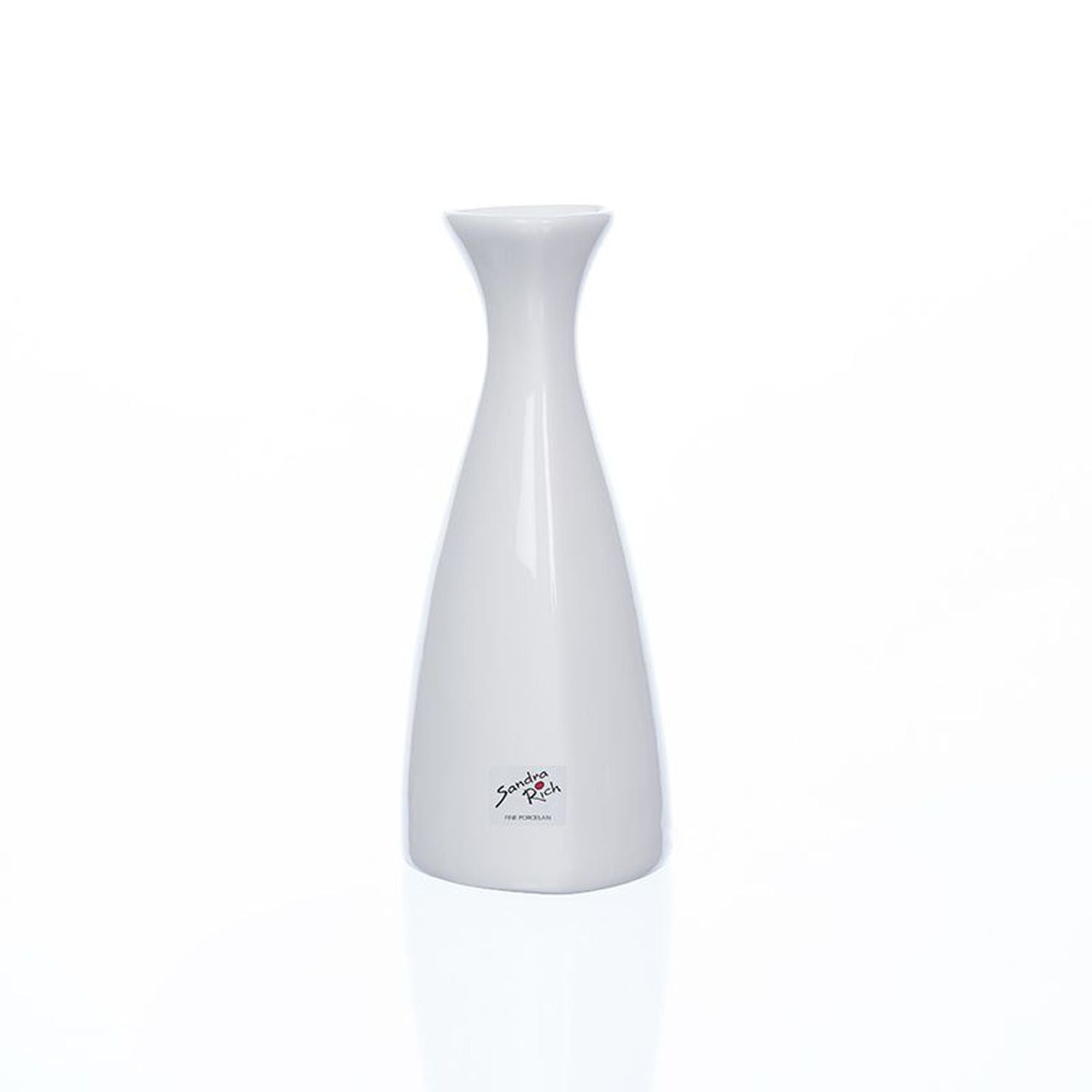 TRIANGLE porcelain vase - white - 14 x 6 cm - porcelain