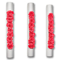 3er-Set Infinity-Bloom bigTube - weiß/hellrot - 65x7,5 cm